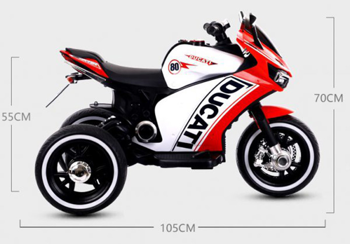 Xe mô tô điện trẻ em Ducati 08 kích thước xe